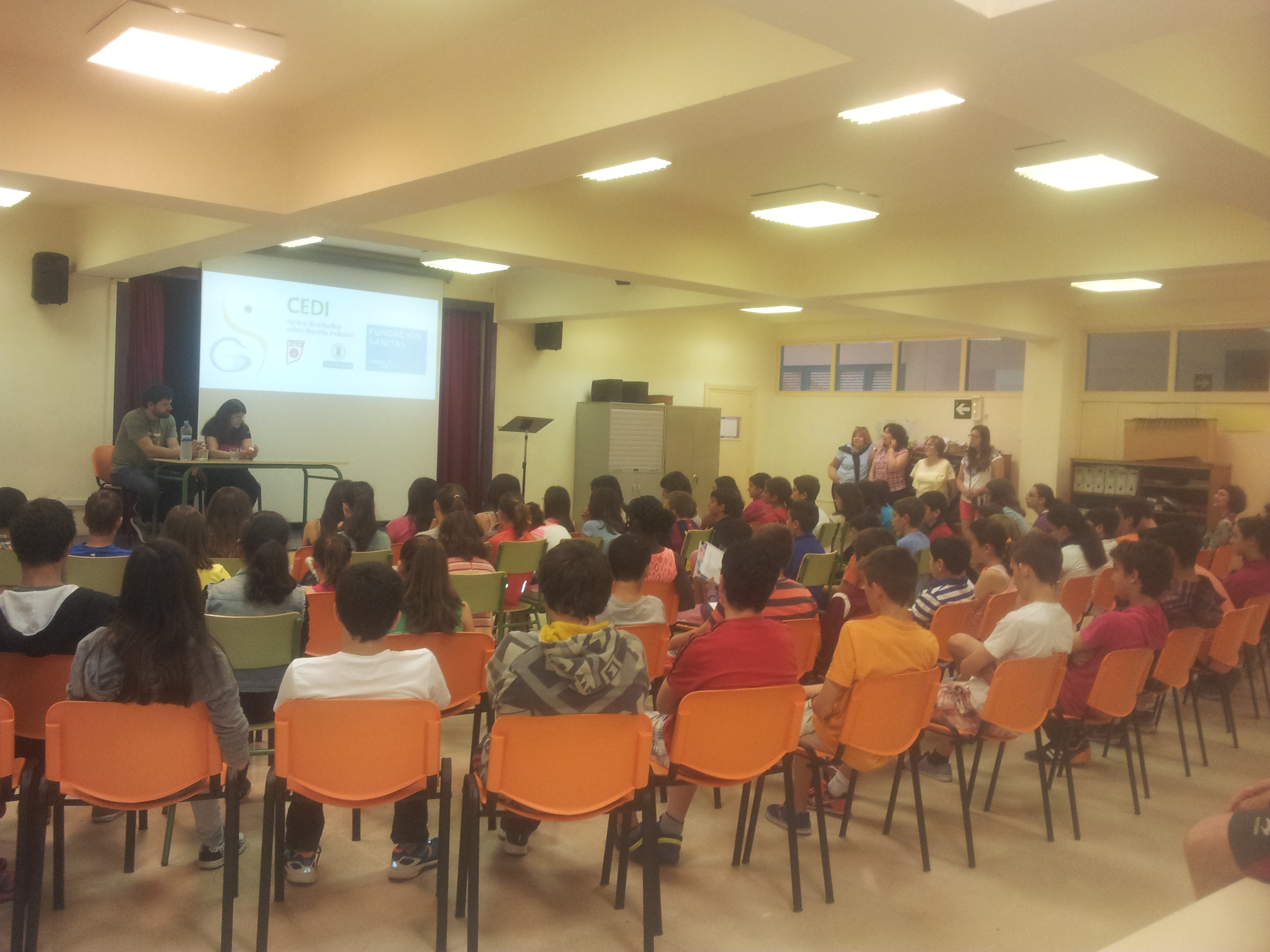 Laura García, en el programa DIE del colegio de Falces